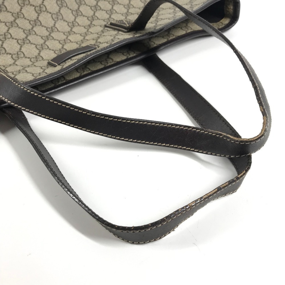 GUCCI 211137 GG Logo Shoulder Bag Tote Supreme Canvas Leather Men's Women's B... - Picture 10 of 16